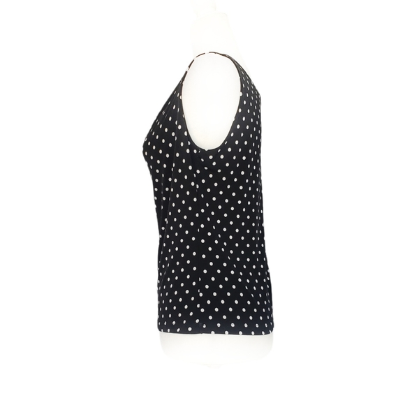 ⚪2/$20 Clara Sun Woo Polka Dot Drape Neck Top - Picture 3 of 8